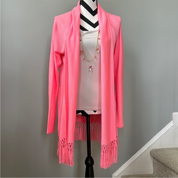 Lilly Pulitzer Tatum Cardigan in Lilly’s Coral - Picture 2 of 8